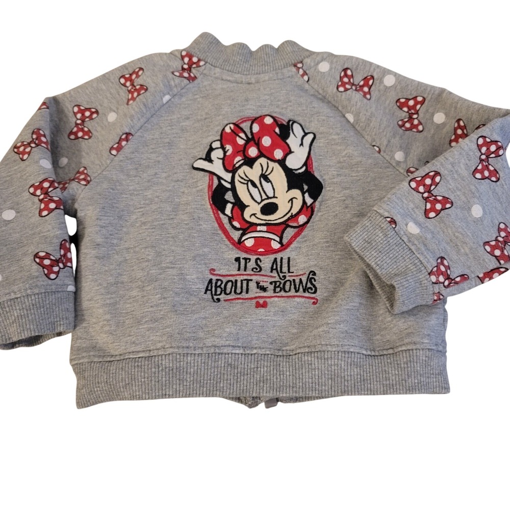 Disneyland Resort 6/9 month Minnie Mouse Gray It's All About the Bows Jacket